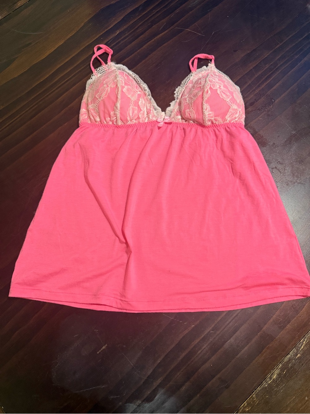 Victoria's Secret Pink Lace-Trim Babydoll Chemise